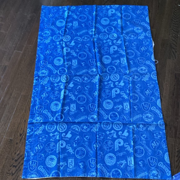 Vintage 90’s MLB Baseball Curtains Fabric - Picture 4 of 15